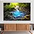 Quadro Decorativo Canvas Paisagem Pequena Cachoeira de Água Cristalina em Meio a Floresta Horizontal - Imagem 2