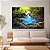 Quadro Decorativo Canvas Paisagem Pequena Cachoeira de Água Cristalina em Meio a Floresta Horizontal - Imagem 5