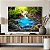 Quadro Decorativo Canvas Paisagem Pequena Cachoeira de Água Cristalina em Meio a Floresta Horizontal - Imagem 4