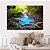 Quadro Decorativo Canvas Paisagem Pequena Cachoeira de Água Cristalina em Meio a Floresta Horizontal - Imagem 3