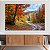 Quadro Decorativo Canvas Paisagem Pequena Estrada de Terra em Meio a Floresta Alaranjada Horizontal - Imagem 2