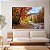 Quadro Decorativo Canvas Paisagem Pequena Estrada de Terra em Meio a Floresta Alaranjada Horizontal - Imagem 3