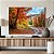 Quadro Decorativo Canvas Paisagem Pequena Estrada de Terra em Meio a Floresta Alaranjada Horizontal - Imagem 5