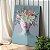 Quadro Decorativo Canvas Beleza Feminina Face com Flores Vertical - Imagem 1