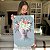 Quadro Decorativo Canvas Beleza Feminina Face com Flores Vertical - Imagem 5