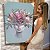 Quadro Decorativo Canvas Beleza Feminina Face com Flores Vertical - Imagem 6