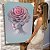 Quadro Decorativo Canvas Beleza Feminina Face de Mulher com Rosa Vertical - Imagem 6