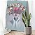 Quadro Decorativo Canvas Beleza Feminina Face com Flores Vertical - Imagem 4