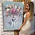 Quadro Decorativo Canvas Beleza Feminina Face com Flores Vertical - Imagem 6