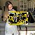 Quadro Decorativo Canvas Street Art Com Desenhos em Gravuras Fundo Amarelo Horizontal - Imagem 6