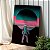 Quadro Decorativo Canvas Composição Abstrata de Astronauta de Costas Caminhando Vertical - Imagem 1