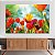 Quadro Decorativo Canvas Floral Flores Tulipas Coloridas Horizontal - Imagem 3