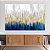 Quadro Decorativo Canvas Composição Abstrata de Traços Cinza e Dourados Horizontal - Imagem 4