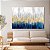 Quadro Decorativo Canvas Composição Abstrata de Traços Cinza e Dourados Horizontal - Imagem 2