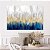 Quadro Decorativo Canvas Composição Abstrata de Traços Cinza e Dourados Horizontal - Imagem 3