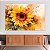 Quadro Decorativo Canvas Floral Pintura de Flor de Girassol Horizontal - Imagem 2