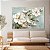 Quadro Decorativo Canvas Floral Pintura de Orquídeas Brancas Horizontal - Imagem 3