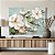 Quadro Decorativo Canvas Floral Pintura de Orquídeas Brancas Horizontal - Imagem 4