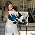 Quadro Decorativo Canvas Floral Flores de Magnólia Azuis e Brancas Horizontal - Imagem 6