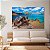 Quadro Decorativo Canvas Paisagem de Praia com Tartaruga  Horizontal - Imagem 3