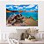 Quadro Decorativo Canvas Paisagem de Praia com Tartaruga  Horizontal - Imagem 4
