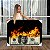 Quadro Decorativo Canvas Nota de 100 Dolares Pegando Fogo Horizontal - Imagem 1