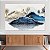 Quadro Decorativo Canvas Abstrato Veados Dourados nas Montanhas Horizontal - Imagem 3