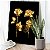 Quadro Decorativo Canvas Floral Elegante Rosas Gold Vertical - Imagem 3