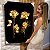 Quadro Decorativo Canvas Floral Elegante Rosas Gold Vertical - Imagem 6