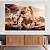 Quadro Decorativo Canvas Família Leão 3 Filhotes Horizontal - Imagem 2