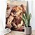 Quadro Decorativo Canvas Família Leão 1 Filhote Vertical - Imagem 3