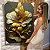 Quadro Decorativo Canvas Flores Branco e Dourado Vertical - Imagem 6