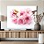 Quadro Decorativo Canvas Flores Rosas em Fundo Branco Horizontal - Imagem 5