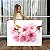 Quadro Decorativo Canvas Flores Rosas em Fundo Branco Horizontal - Imagem 1