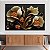 Quadro Decorativo Canvas Flores Brancas em Fundo Preto Horizontal - Imagem 3