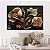Quadro Decorativo Canvas Flores Brancas em Fundo Preto Horizontal - Imagem 2
