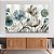 Quadro Decorativo Canvas Flores Azuis e Marrons Pintura Horizontal - Imagem 3