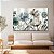Quadro Decorativo Canvas Flores Azuis e Marrons Pintura Horizontal - Imagem 2