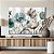 Quadro Decorativo Canvas Flores Azuis e Marrons Pintura Horizontal - Imagem 5