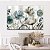 Quadro Decorativo Canvas Flores Azuis e Marrons Pintura Horizontal - Imagem 4