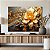 Quadro Decorativo Canvas Flor Branca e Dourada Pintura Horizontal - Imagem 5