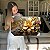Quadro Decorativo Canvas Flor Branca e Dourada Pintura Horizontal - Imagem 6