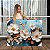 Quadro Decorativo Canvas Flores Brancas Fundo Azul Pintura Horizontal - Imagem 1