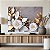 Quadro Decorativo Canvas Flores e Folhas Brancas e Douradas Horizontal - Imagem 5