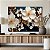 Quadro Decorativo Canvas Flores Brancas Fundo Azul Escuro Horizontal - Imagem 5