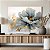 Quadro Decorativo Canvas Flor Azul com Detalhes Dourados Horizontal - Imagem 5