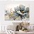 Quadro Decorativo Canvas Flor Azul com Detalhes Dourados Horizontal - Imagem 4
