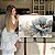 Quadro Decorativo Canvas Flor Azul com Detalhes Dourados Horizontal - Imagem 7