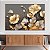 Quadro Decorativo Canvas Flores Abstratas Douradas Horizontal - Imagem 4