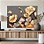 Quadro Decorativo Canvas Flores Abstratas Douradas Horizontal - Imagem 5